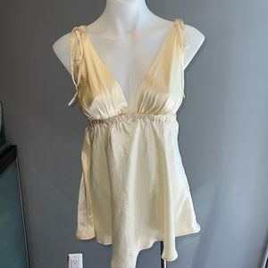 Oh Polly Cream Satin Dress